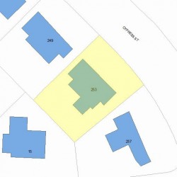 253 Cypress St, Newton, MA 02459 plot plan