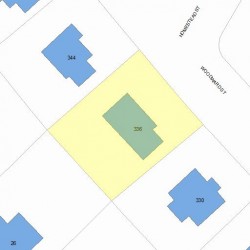 336 Woodward St, Newton, MA 02468 plot plan