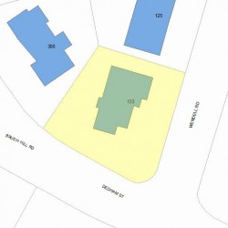 133 Wendell Rd, Newton, MA 02459 plot plan