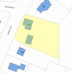 244 Lexington St, Newton, MA 02466 plot plan