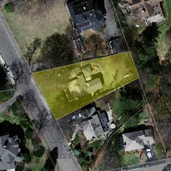 106 Hillside Ave, Newton, MA 02465 aerial view