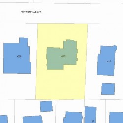 416 Newtonville Ave, Newton, MA 02458 plot plan