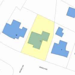 11 Ipswich Rd, Newton, MA 02461 plot plan