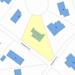 7 Shumaker Path, Newton, MA 02459 plot plan