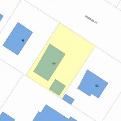 190 Tremont St, Newton, MA 02458 plot plan