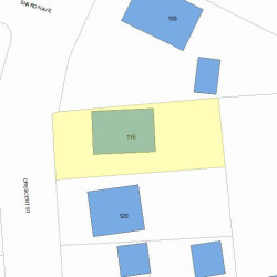 116 Crescent St, Newton, MA 02466 plot plan