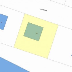 28 Clark Rd, Newton, MA 02465 plot plan