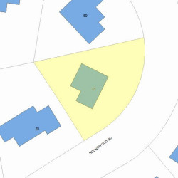 73 Roundwood Rd, Newton, MA 02464 plot plan