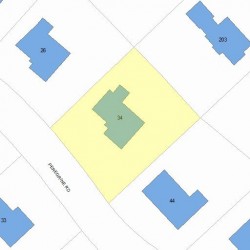 34 Peregrine Rd, Newton, MA 02459 plot plan