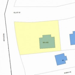 406 Elliot St, Newton, MA 02464 plot plan