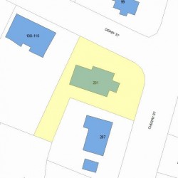 201 Cherry St, Newton, MA 02465 plot plan