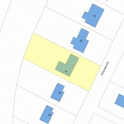 45 Oakland Ave, Newton, MA 02466 plot plan