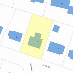 47 Stuart Rd, Newton, MA 02459 plot plan