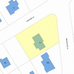 423 Winchester St, Newton, MA 02461 plot plan