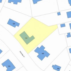 130 Dedham St, Newton, MA 02461 plot plan