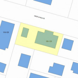 126 Westland Ave, Newton, MA 02465 plot plan
