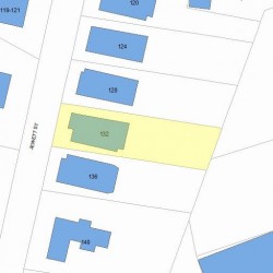 132 Jewett St, Newton, MA 02458 plot plan