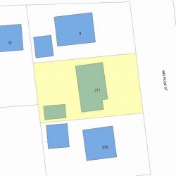 211 Melrose St, Newton, MA 02466 plot plan