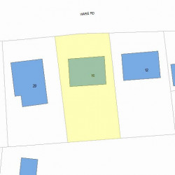 16 Ware Rd, Newton, MA 02466 plot plan