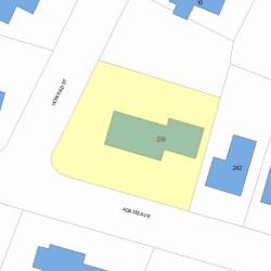 236 Adams Ave, Newton, MA 02465 plot plan