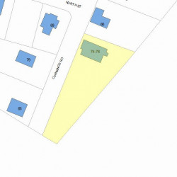 74 Cummings Rd, Newton, MA 02459 plot plan