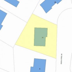 14 Peach Tree Ln, Newton, MA 02459 plot plan