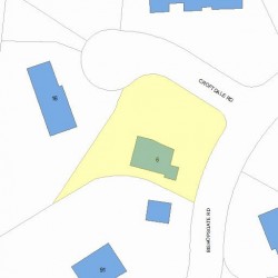 6 Croftdale Rd, Newton, MA 02459 plot plan