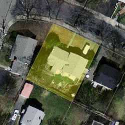 155 Adams Ave, Newton, MA 02465 aerial view