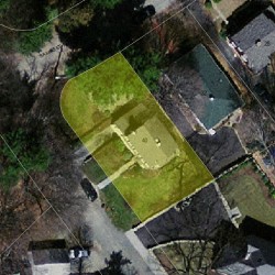 40 Neshobe Rd, Newton, MA 02468 aerial view