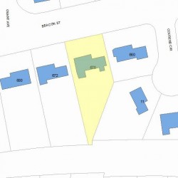 670 Beacon St, Newton, MA 02459 plot plan