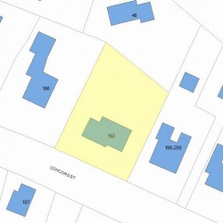 192 Concord St, Newton, MA 02462 plot plan