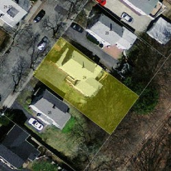 24 Chandler Pl, Newton, MA 02464 aerial view