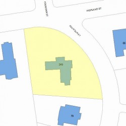 249 Highland St, Newton, MA 02465 plot plan