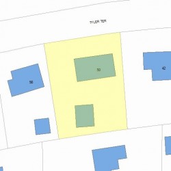 50 Tyler Ter, Newton, MA 02459 plot plan