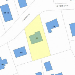 128 Mount Vernon St, Newton, MA 02465 plot plan