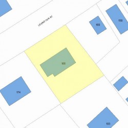 166 Lexington St, Newton, MA 02466 plot plan