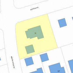 16 Ashton Ave, Newton, MA 02459 plot plan