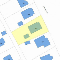341 Albemarle Rd, Newton, MA 02460 plot plan