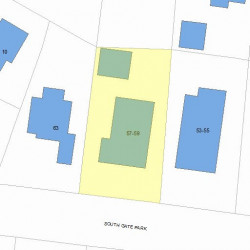 57 Gate Park, Newton, MA 02465 plot plan