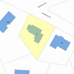 121 Intervale Rd, Newton, MA 02459 plot plan