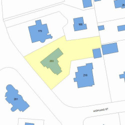 200 Highland St, Newton, MA 02465 plot plan