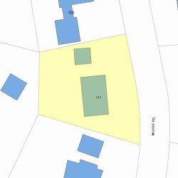 141 Moffat Rd, Newton, MA 02468 plot plan