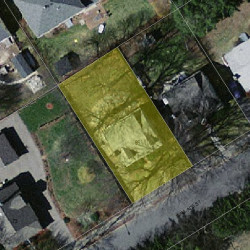 65 Wallace St, Newton, MA 02461 aerial view