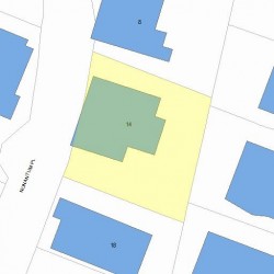 14 Nonantum Pl, Newton, MA 02458 plot plan