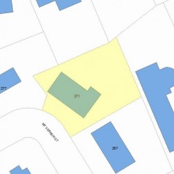 271 Mount Vernon St, Newton, MA 02465 plot plan