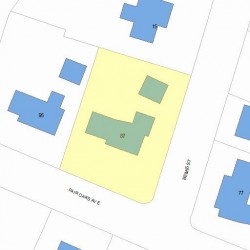 87 Fair Oaks Ave, Newton, MA 02460 plot plan