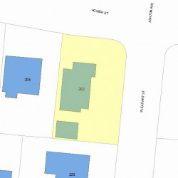 202 Homer St, Newton, MA 02459 plot plan