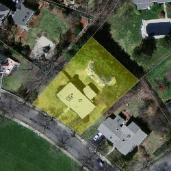 37 Montclair Rd, Newton, MA 02468 aerial view