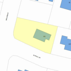 185 Fairway Dr, Newton, MA 02465 plot plan