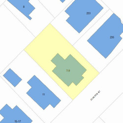 7 Clinton St, Newton, MA 02458 plot plan